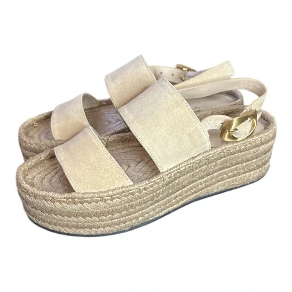 Rag & Bone Odyssey Suede Platform Wedge Espadrille Sandals - Picture 4 of 12
